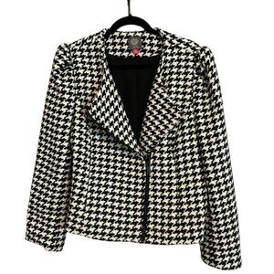 Vince Camuto Moto Houndstooth Jacket XXL, EUC MSRP $149